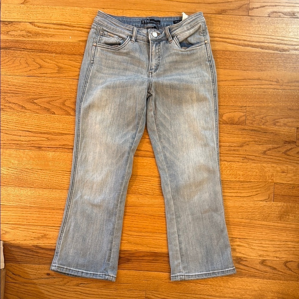 FDJ French Dressing Jeans Olivia Light Blue Ankle Cropped Flare Jeans Women 2